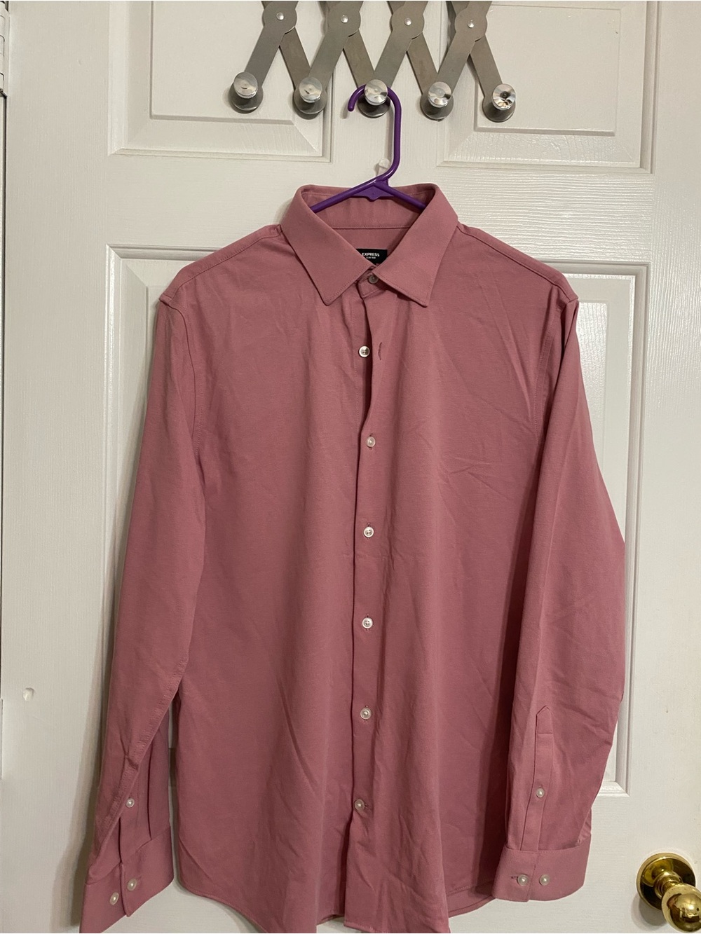 Express Slim fit Men's Long-Sleeve Dress Shirt - Pink